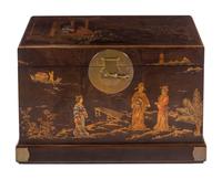 A Chinese Export Painted Trunk