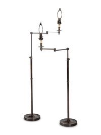 A Pair of John Boone Swing-Arm Floor Lamps Designed by Jerome Sutter