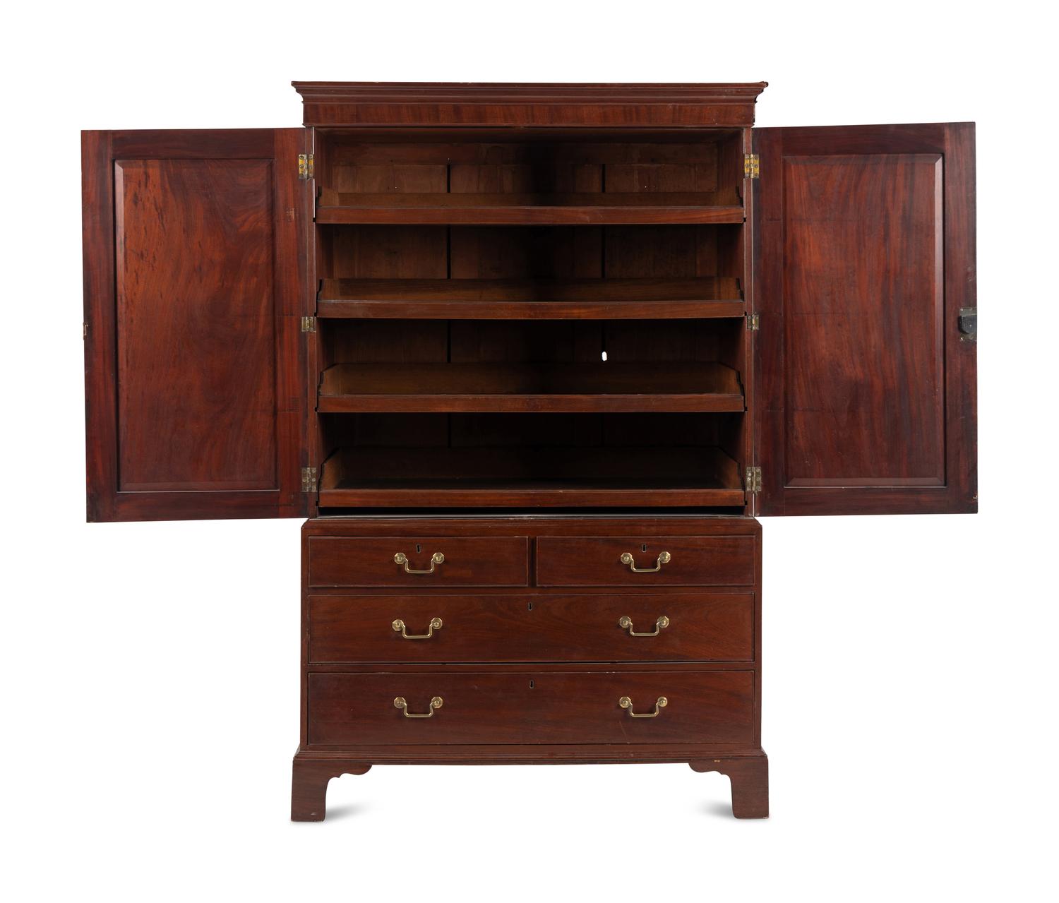A George III Mahogany Linen Press