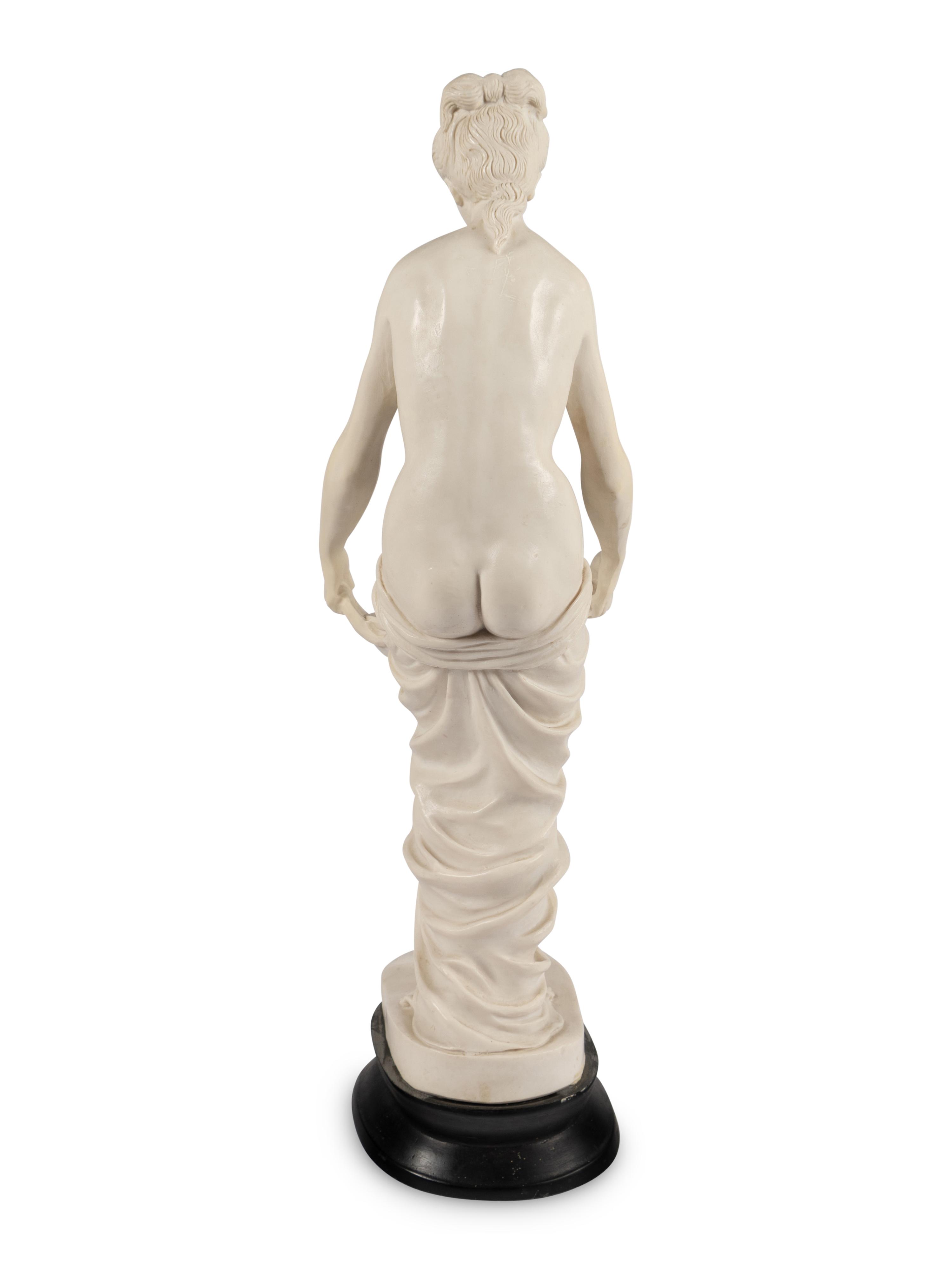 A Composition Sculpture of a Nude Water Maiden