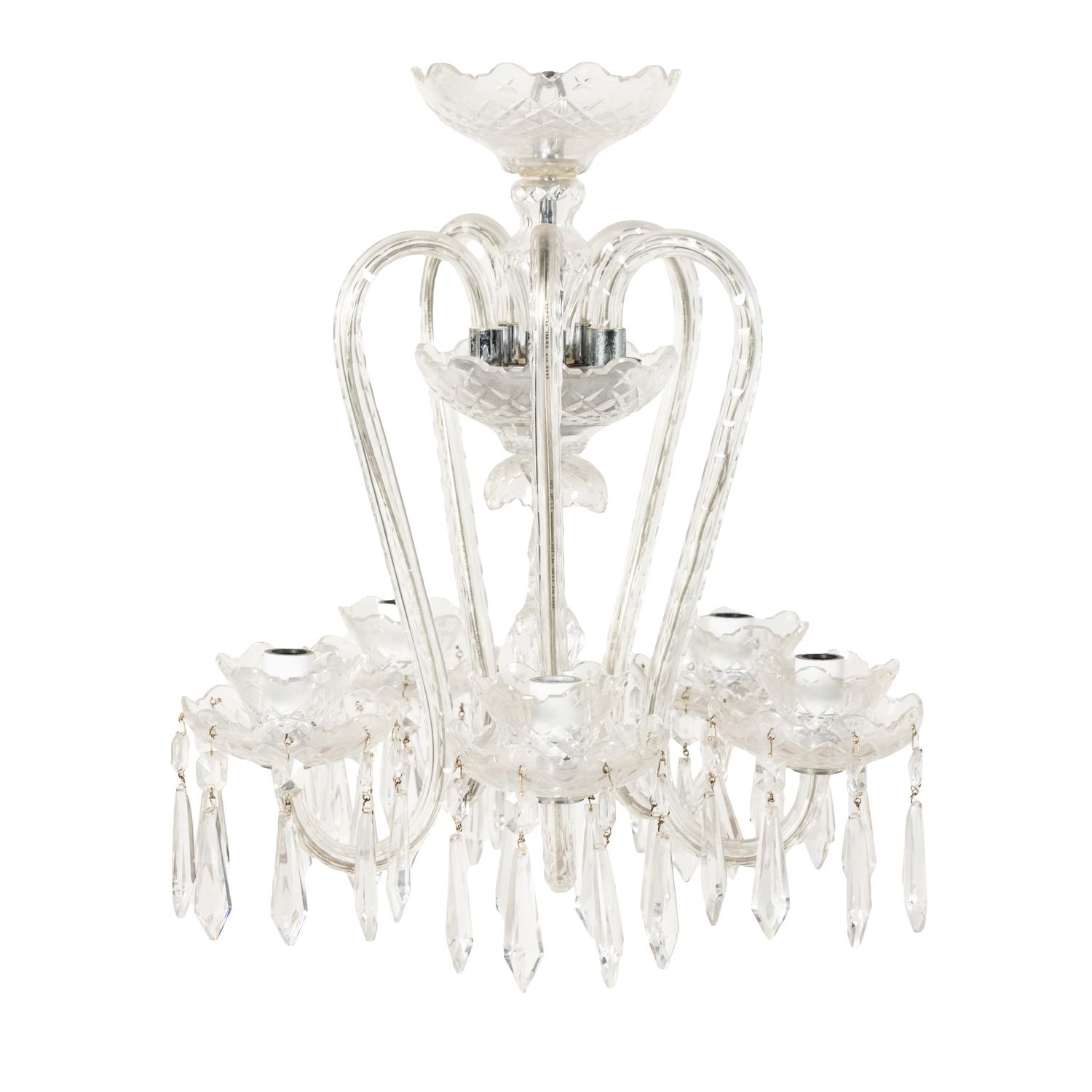 A Waterford Cut Glass Five-Light Chandelier
