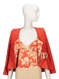 Carven Haute Couture, Coral Pantsuit Ensemble