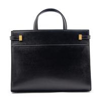 SAINT LAURENT, BLACK LEATHER MANHATTAN BAG