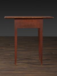 A Federal Red Painted Pine Diminutive Tavern Table