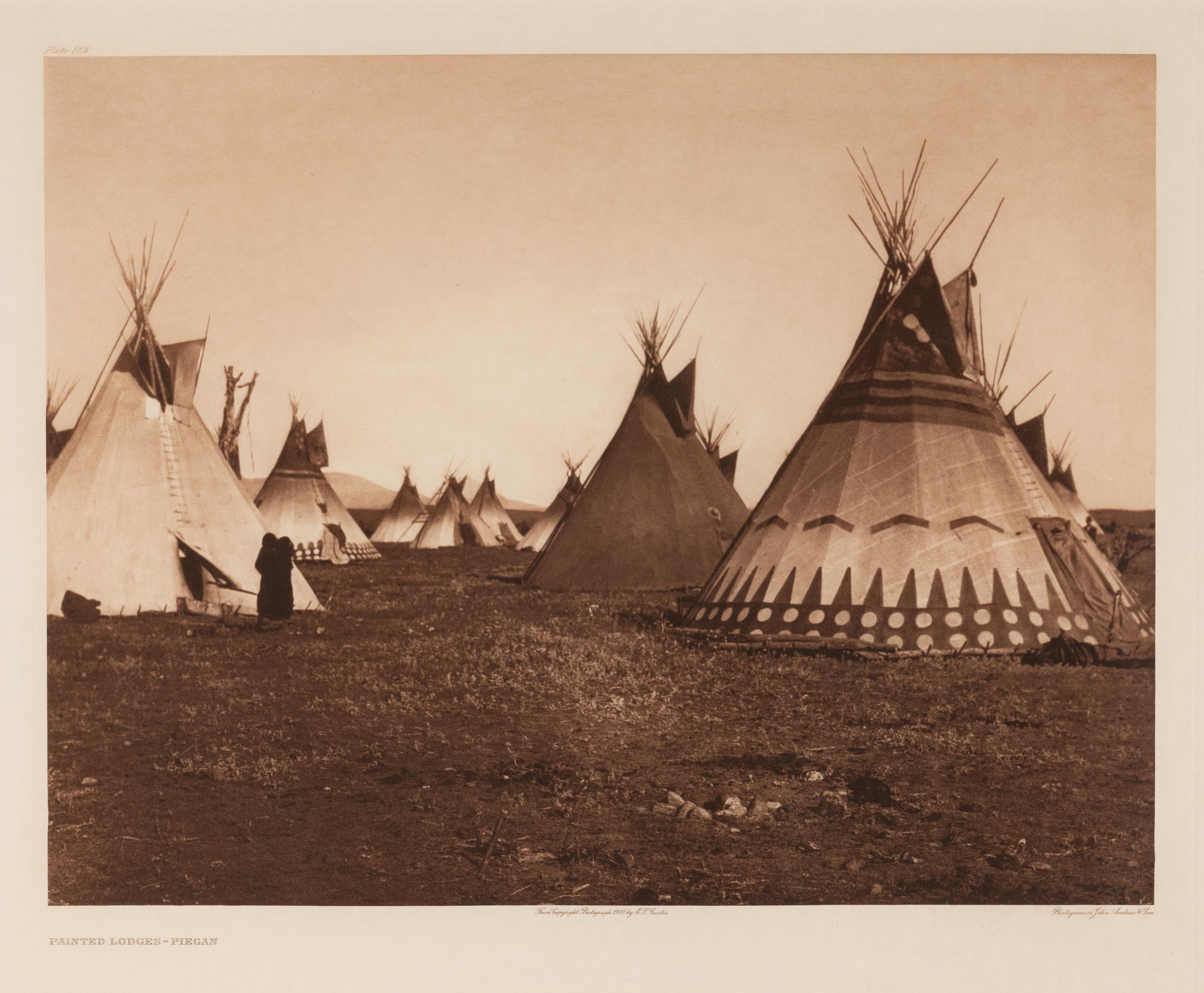 [Native American]. Curtis, Edward S. (1868-1952). A group of 9 large photogravures, comprising:
