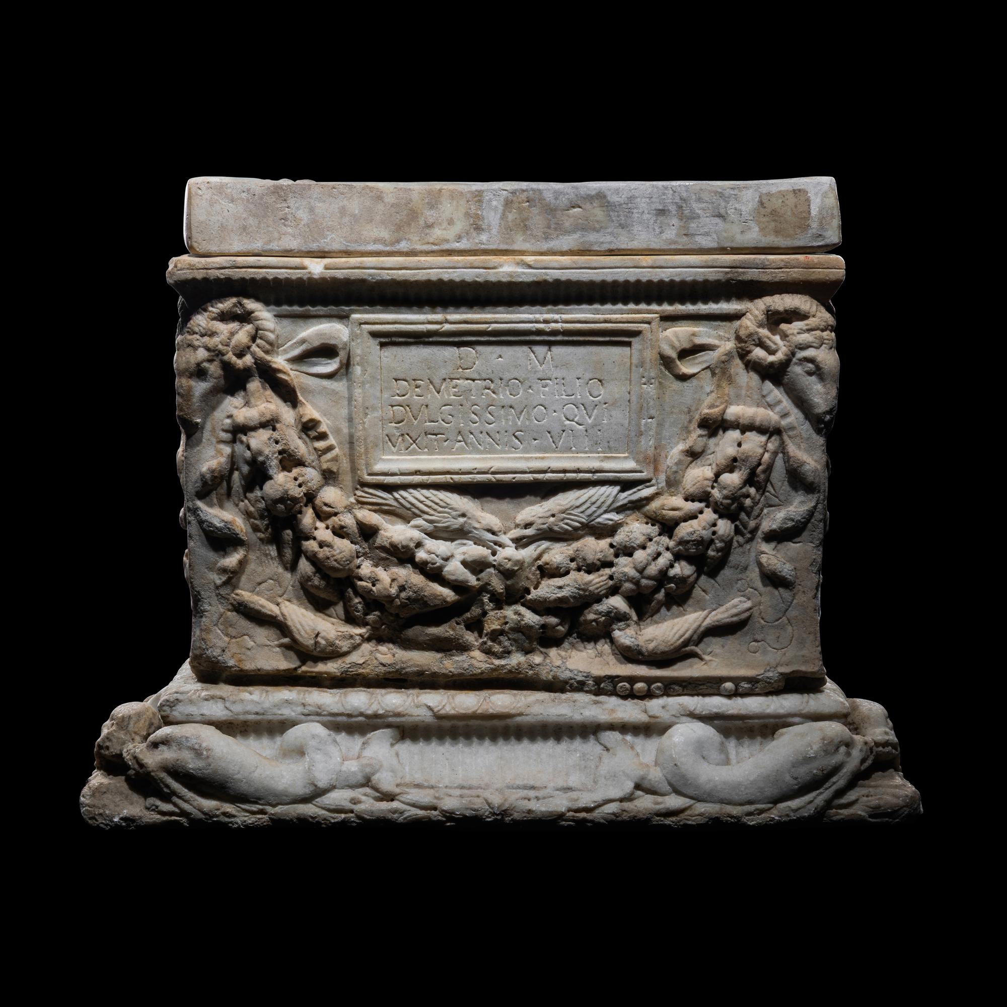 A Roman Marble Cinerary Urn