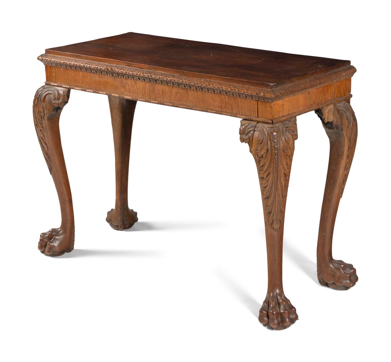 An Irish George III Carved Mahogany Console Table