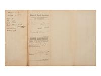 ALLEN, Macon B. (1816-1894). Two documents related to Macon Allen, the first African American licensed to practice law in the US. Charleston, SC, 1877.