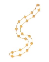 VAN CLEEF & ARPELS, YELLOW GOLD 'VINTAGE ALHAMBRA' NECKLACE