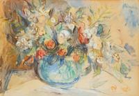 Vases aux fleurs (a pair)