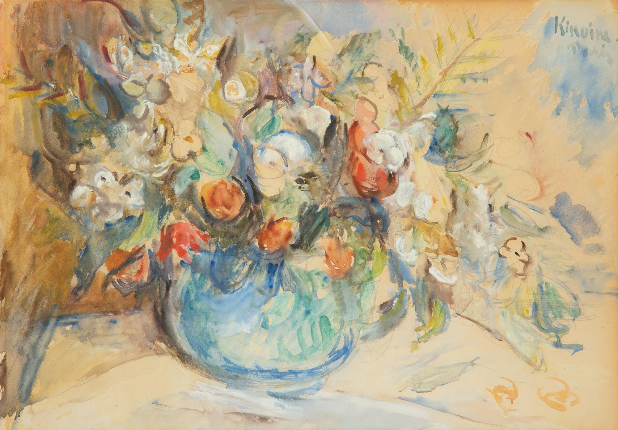 Vases aux fleurs (a pair)