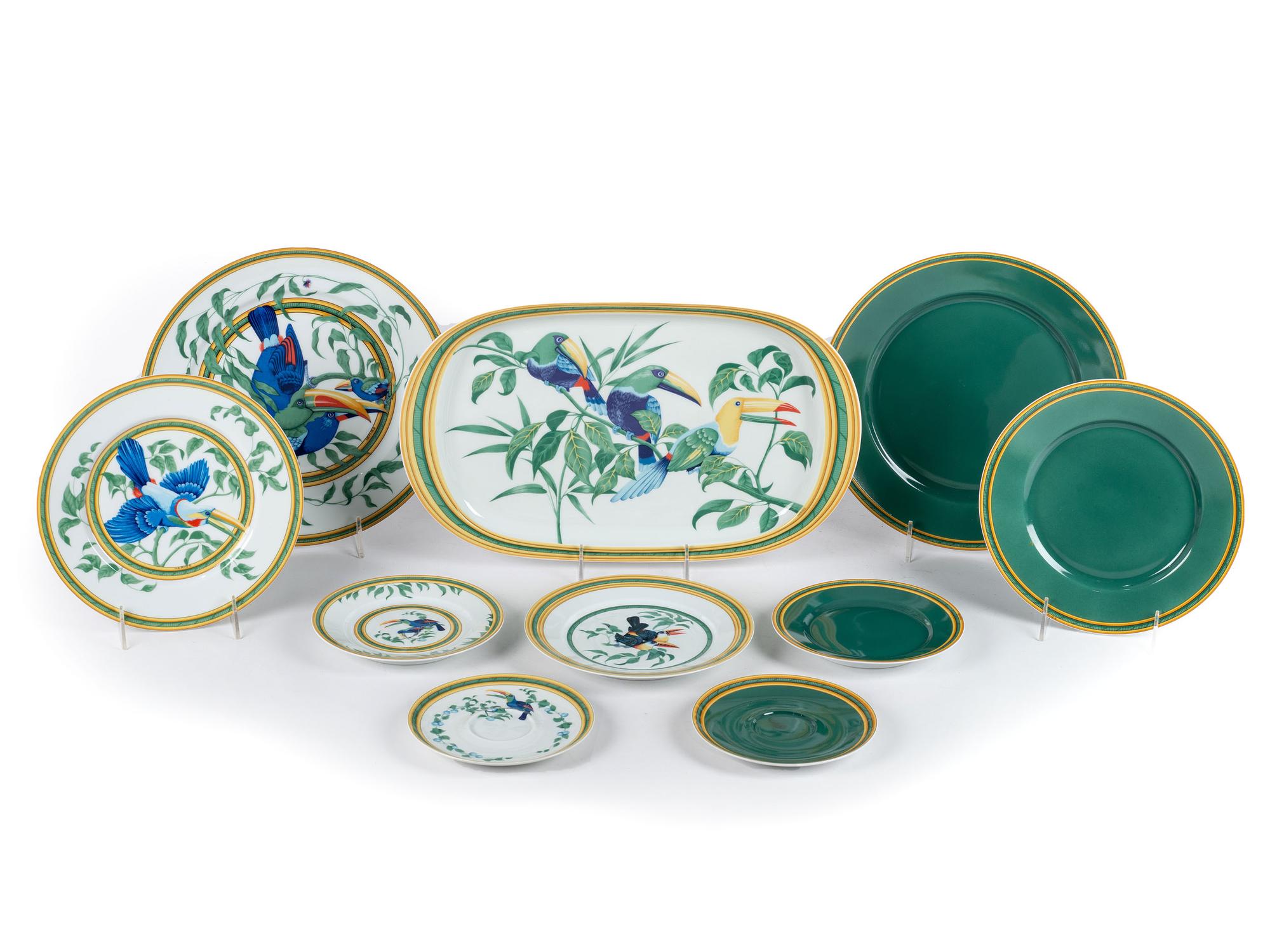 A Hermes "Toucans" Porcelain Dinner Service