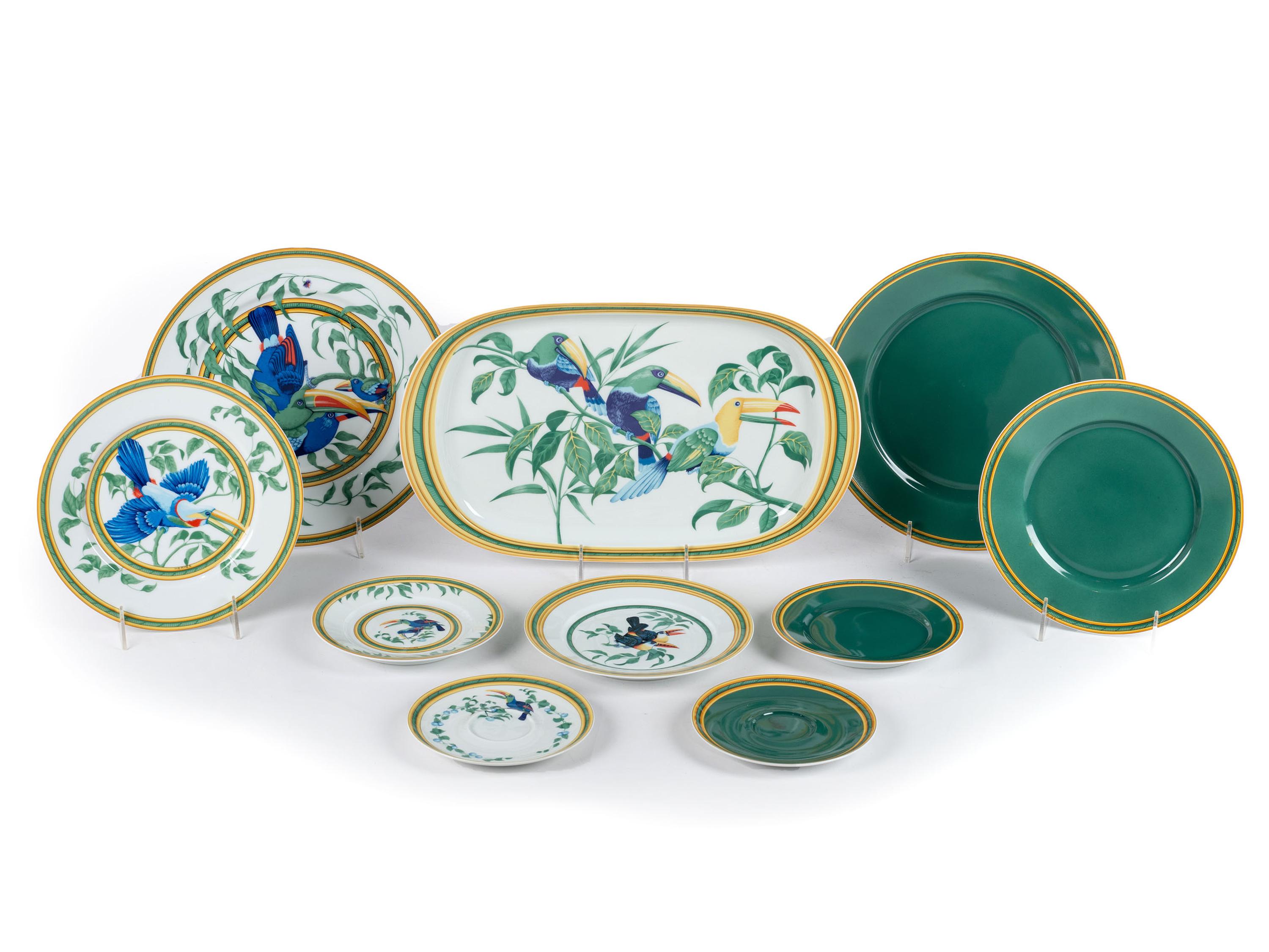 A Hermes "Toucans" Porcelain Dinner Service