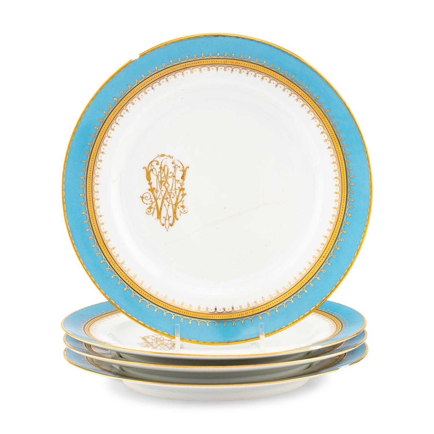 A Set of Four Pirkenhammer Porcelain Plates