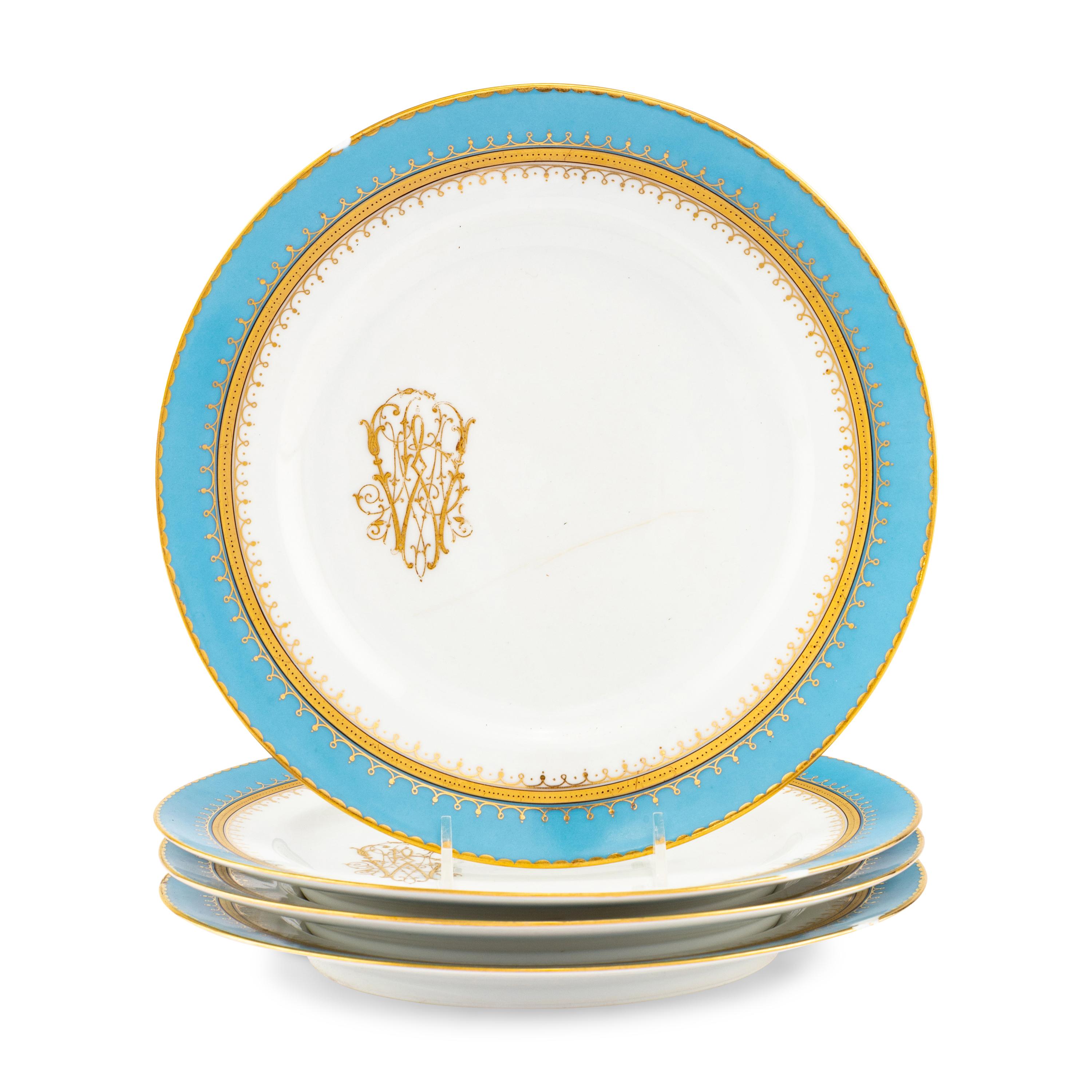 A Set of Four Pirkenhammer Porcelain Plates