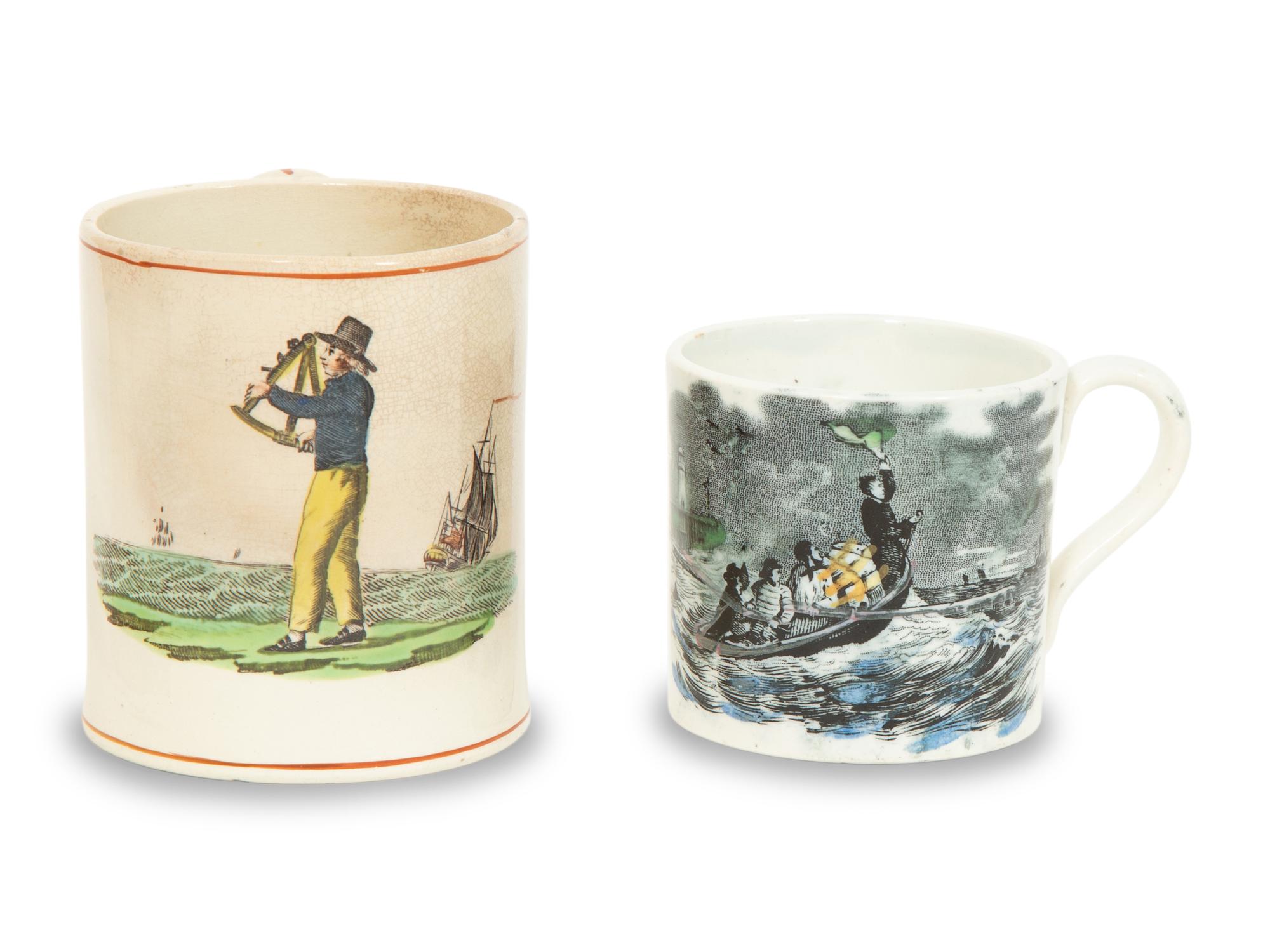 Six English Nautical Mugs