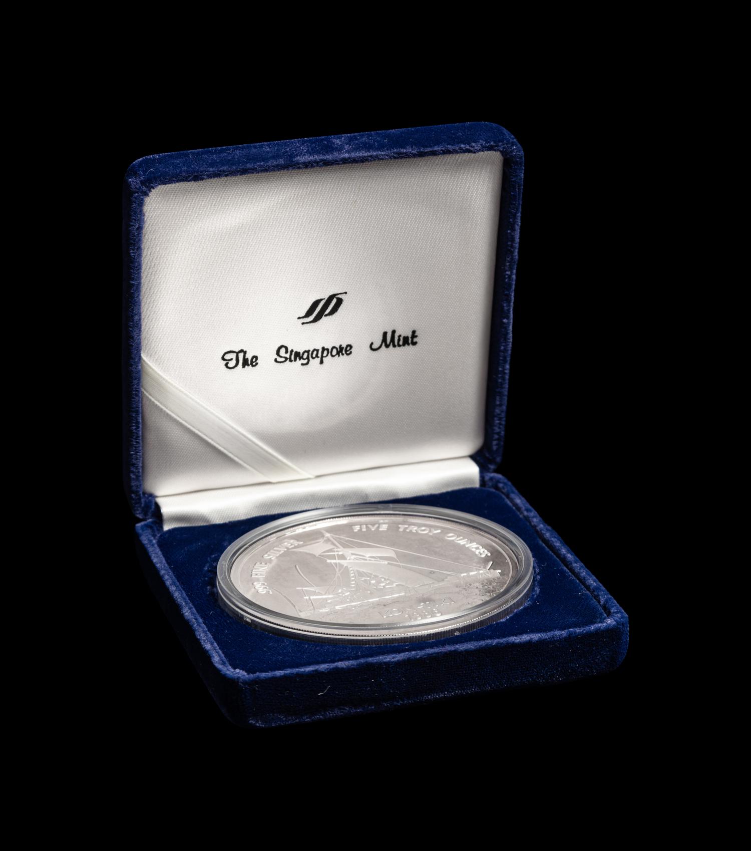 [WESTERN SAMOA] A 1986 Kon Tiki 5-Troy oz. Commemorative Silver Proof Coin