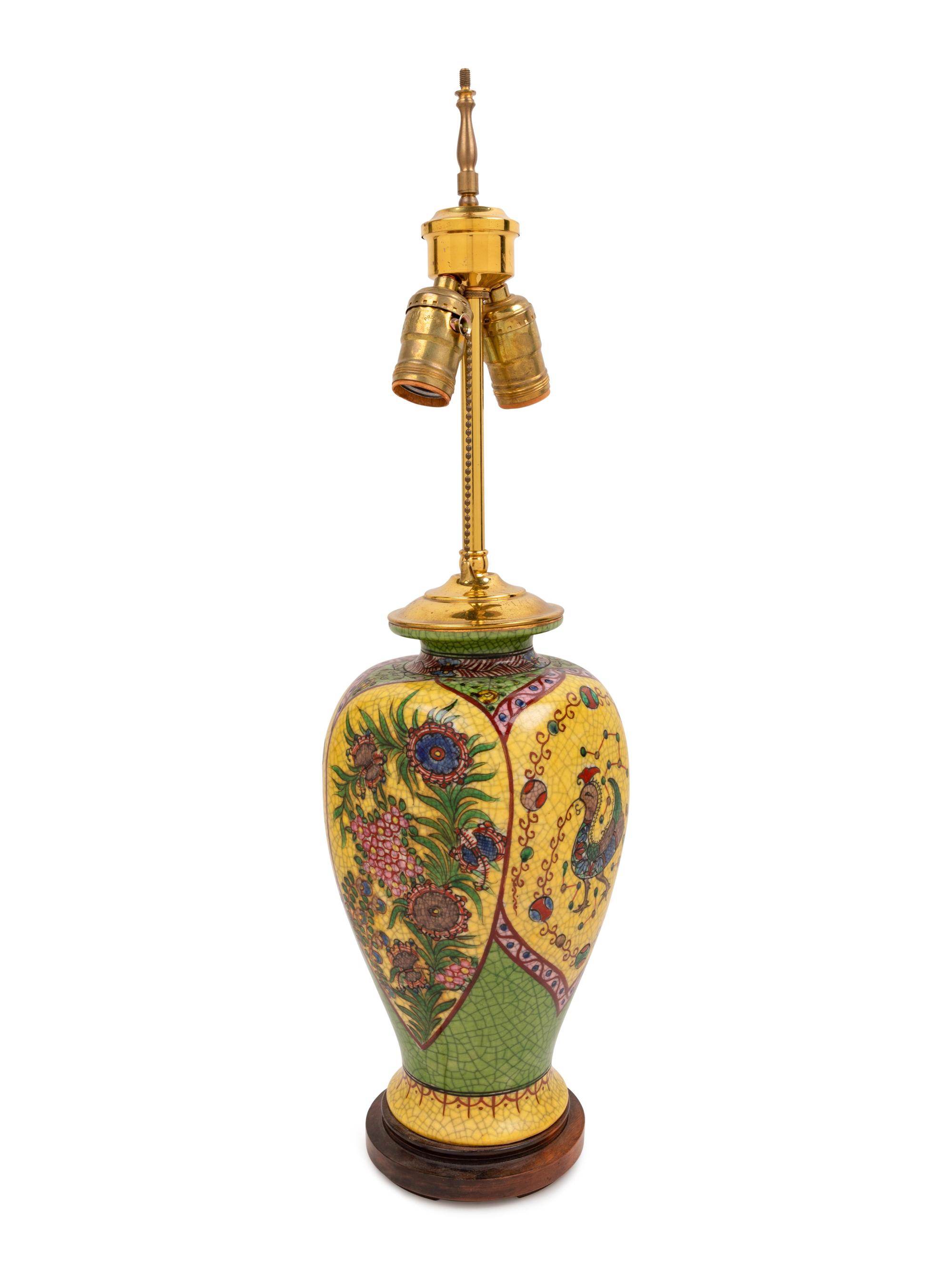 A Chinese Porcelain Vase Mounted as a Lamp
