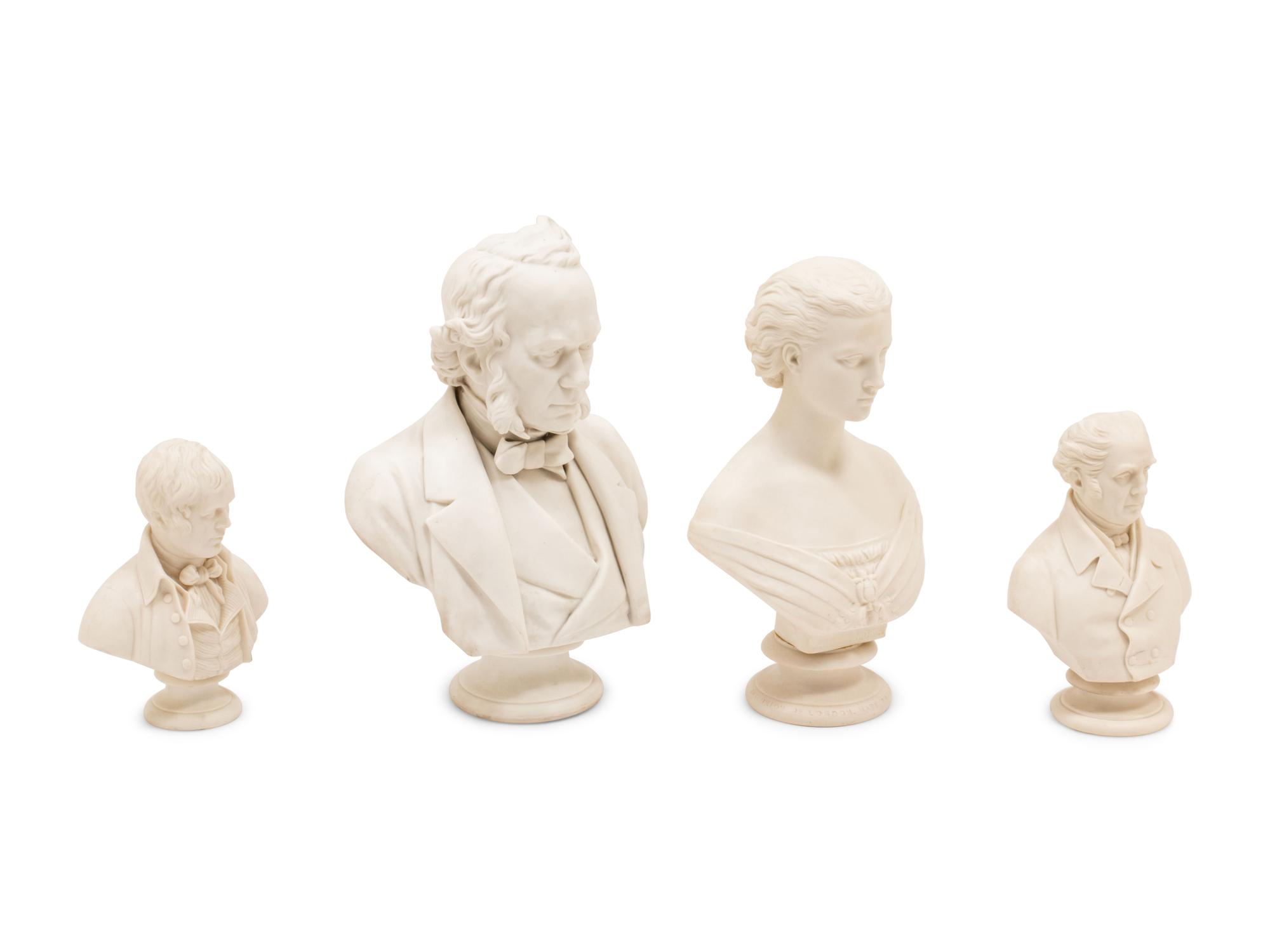 A Group of Parian Ware Busts