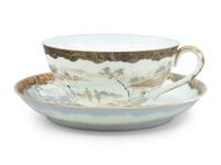 A Set of Japanese Gilt Decorated Enameled on Eggshell Porcelain Tea Wares