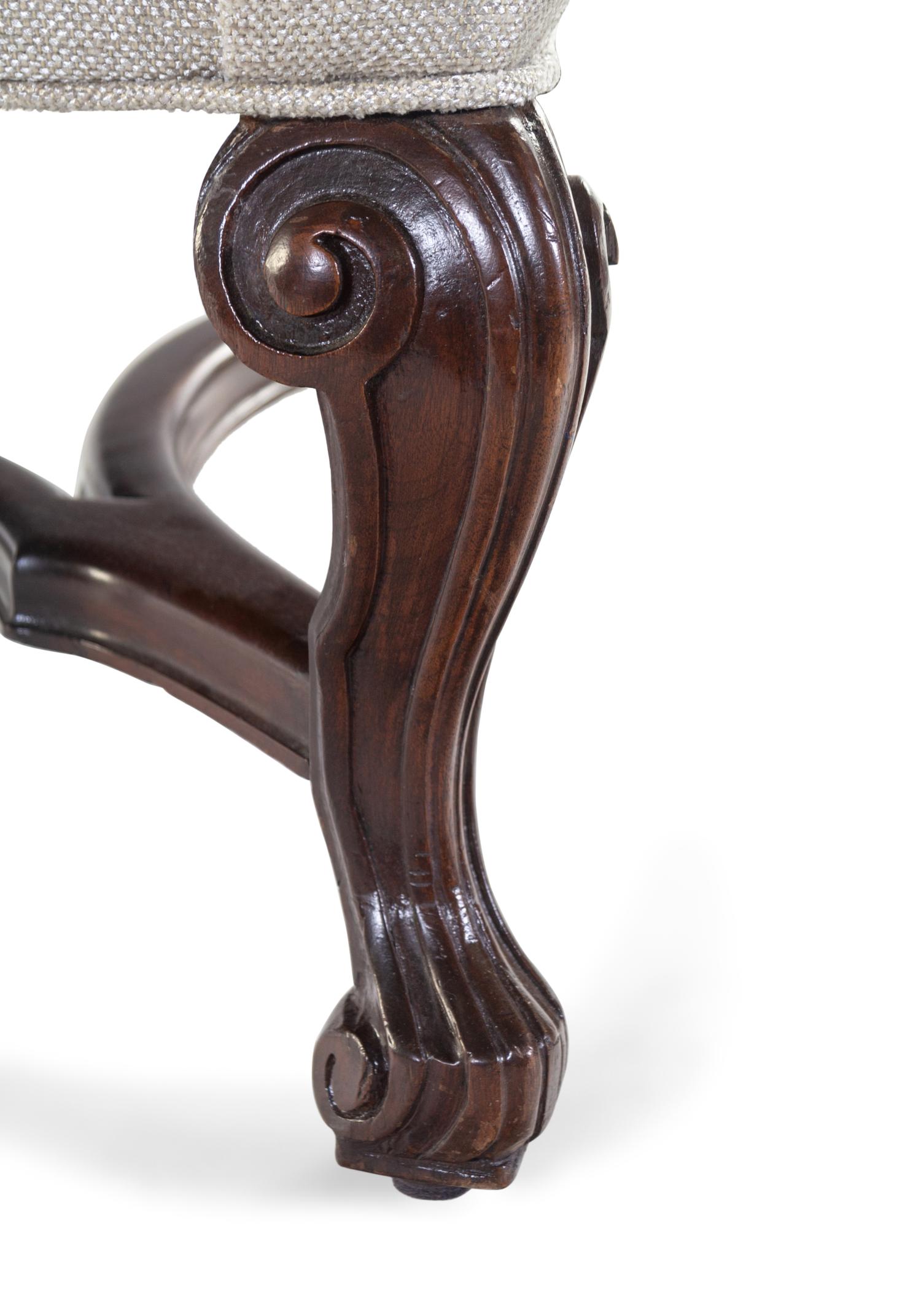 A William and Mary Style Carved Walnut Settee