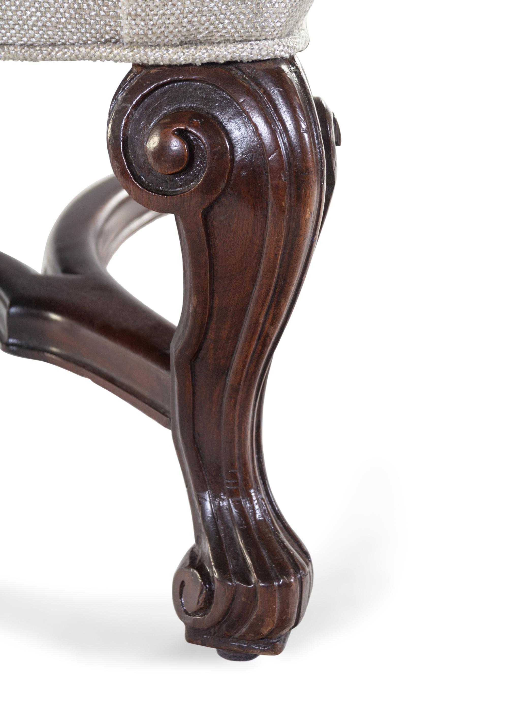 A William and Mary Style Carved Walnut Settee