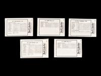 A Group of Five 1982 Chicago Cubs Red Lobster Factory Sealed Team Sets (Ryne Sandberg Rookie)