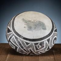 Anasazi Mogollan Black-on-White Pottery Storage Jar