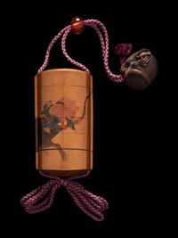 A Japanese Gold Lacquer Five-Case Inro