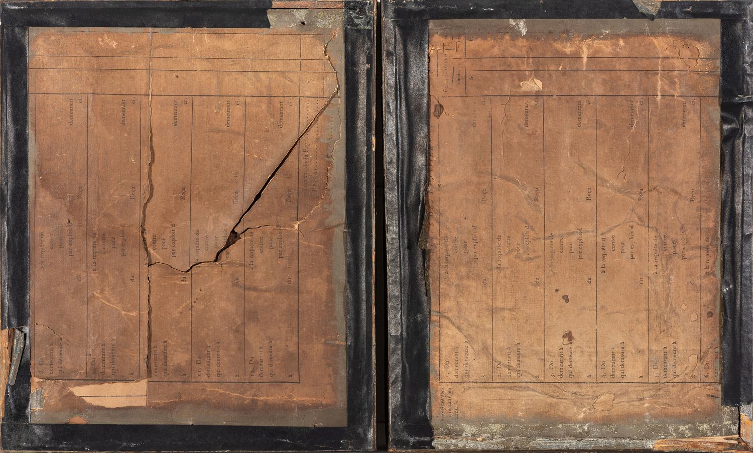Two Mixed Media Compositions in Shadowbox Frames