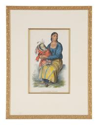 A Group of Five McKenney & Hall and George Catlin Prints