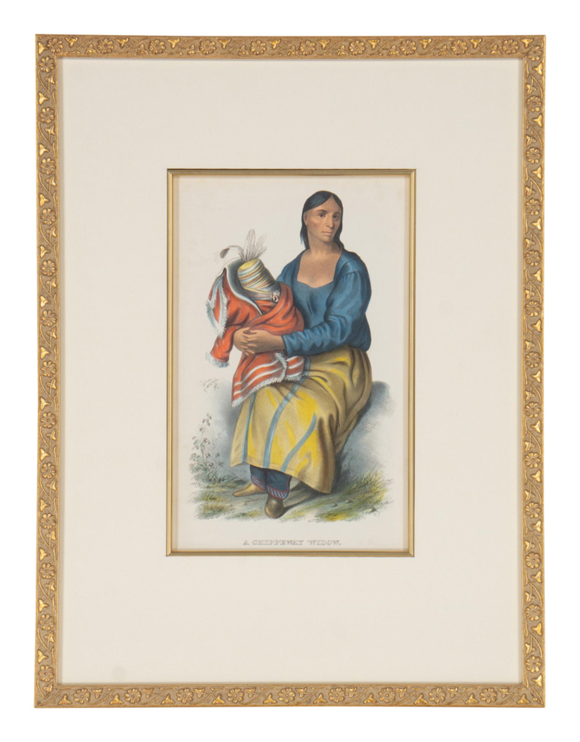 A Group of Five McKenney & Hall and George Catlin Prints
