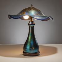 Charles Lotton (American, 1935–2021) — Green Peacock Lamp, 2010