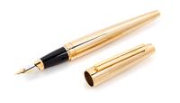An S.T. Dupont Gold-Plated Ellipsis Fountain Pen