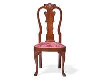 A Queen Anne Carved Walnut Compass-Seat Side Chair