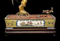 A Chinese Model of a Fruiting Tree in a Canton Enamel Planter