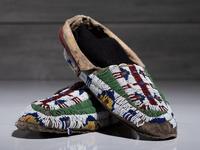 Sioux Beaded Hide Moccasins