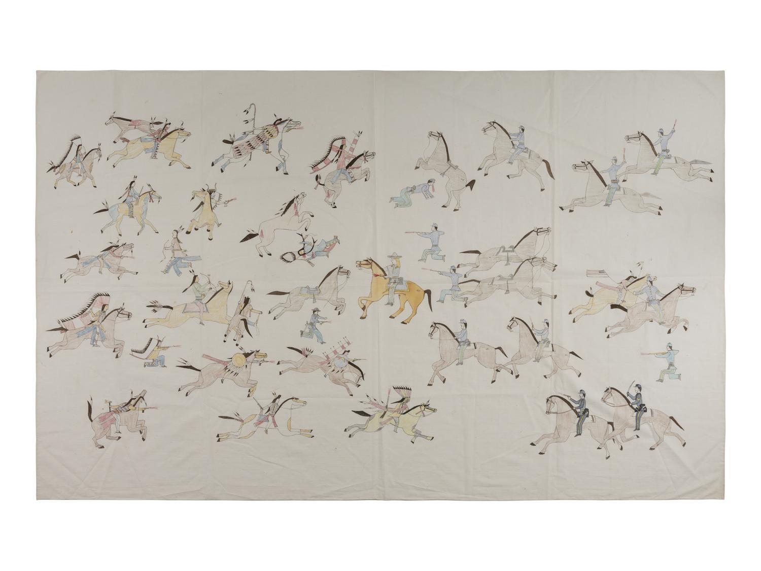 Contemporary Ledger Drawings on Muslin