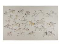 Contemporary Ledger Drawings on Muslin