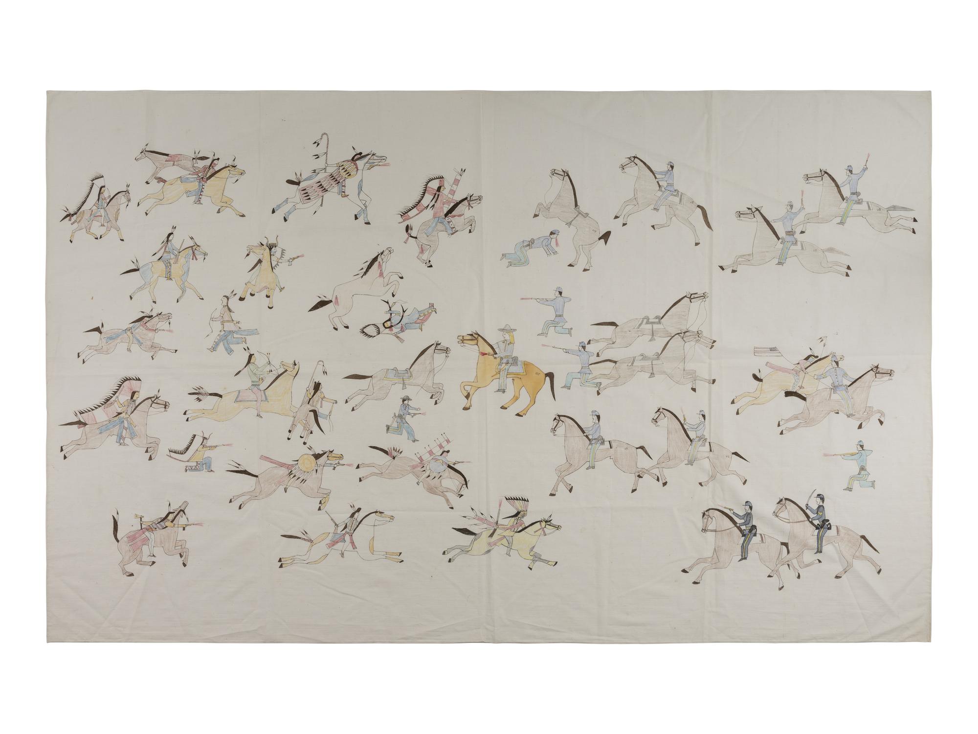 Contemporary Ledger Drawings on Muslin