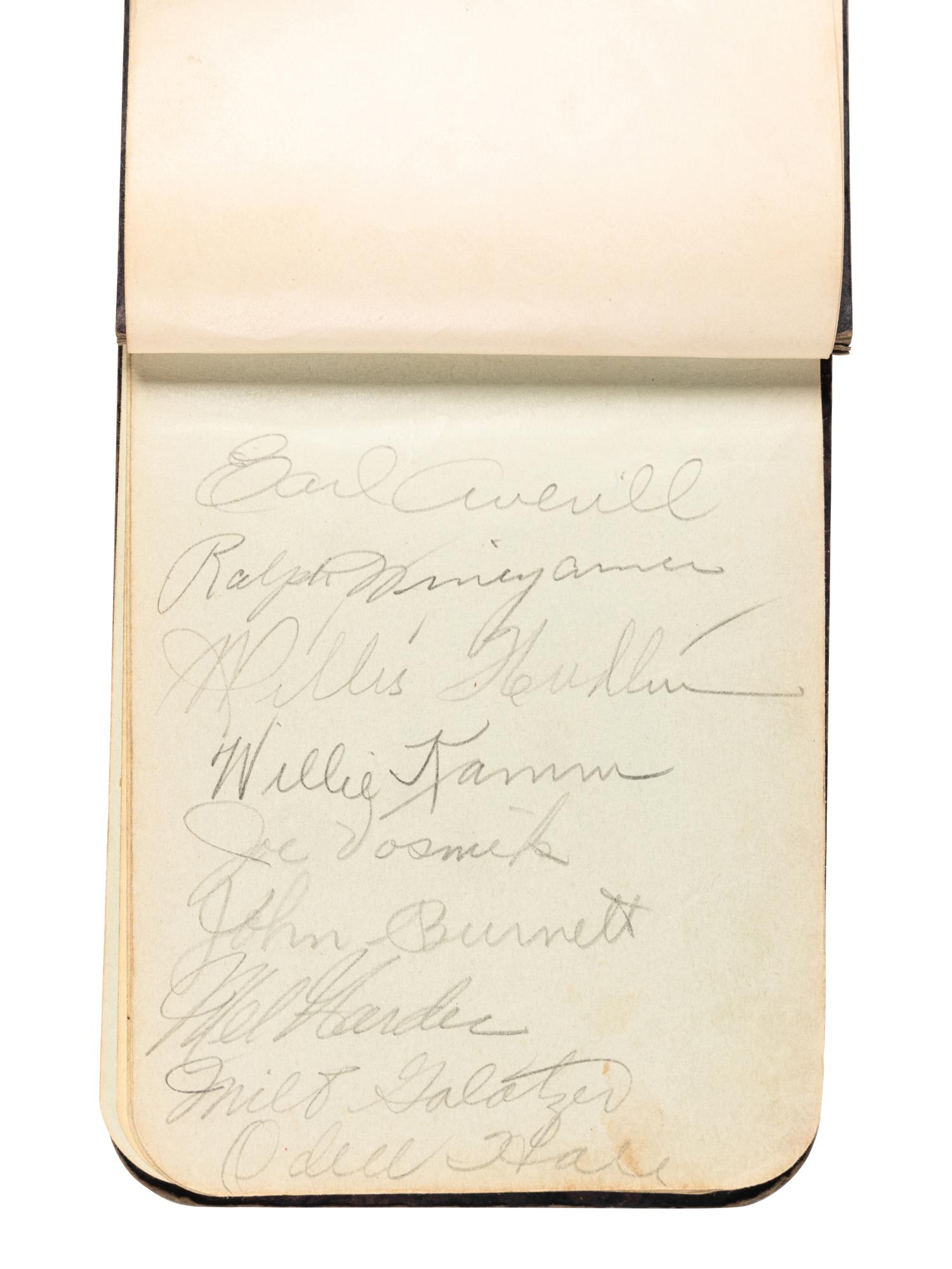 A 1930s Multi-Signed Autograph 1930s Baseball Autograph Book Including Jimmie Foxx (Beckett Authentication Services Letter BAS Certified),