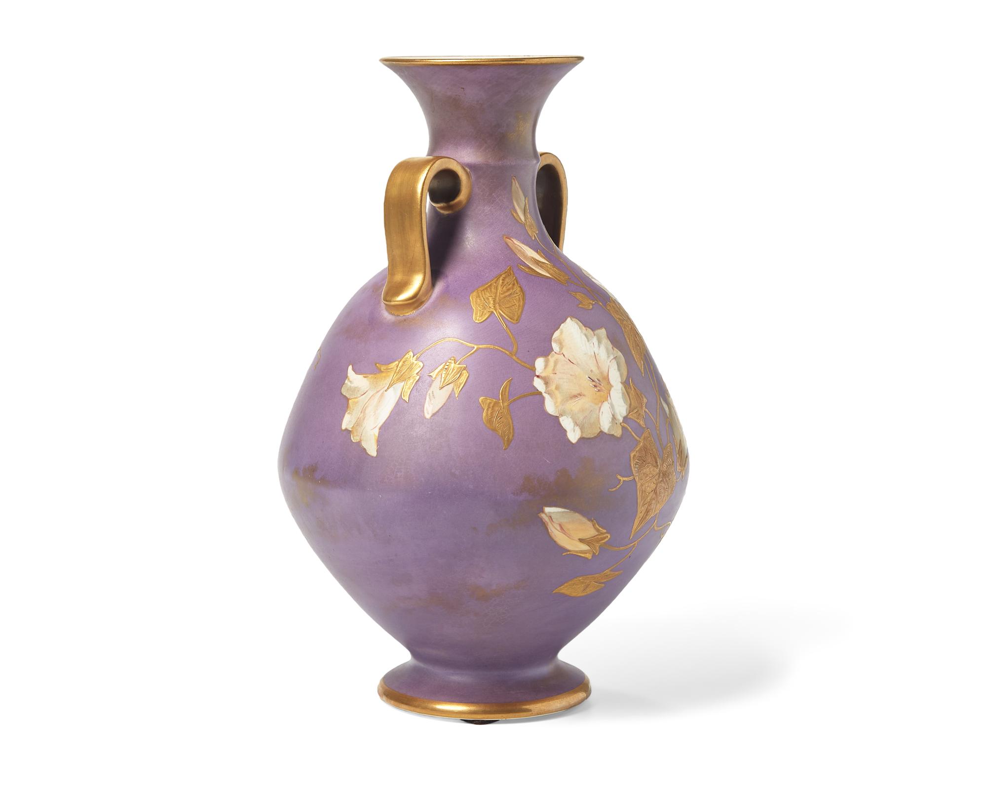 A Wedgwood Lilac Ground Queensware Vase