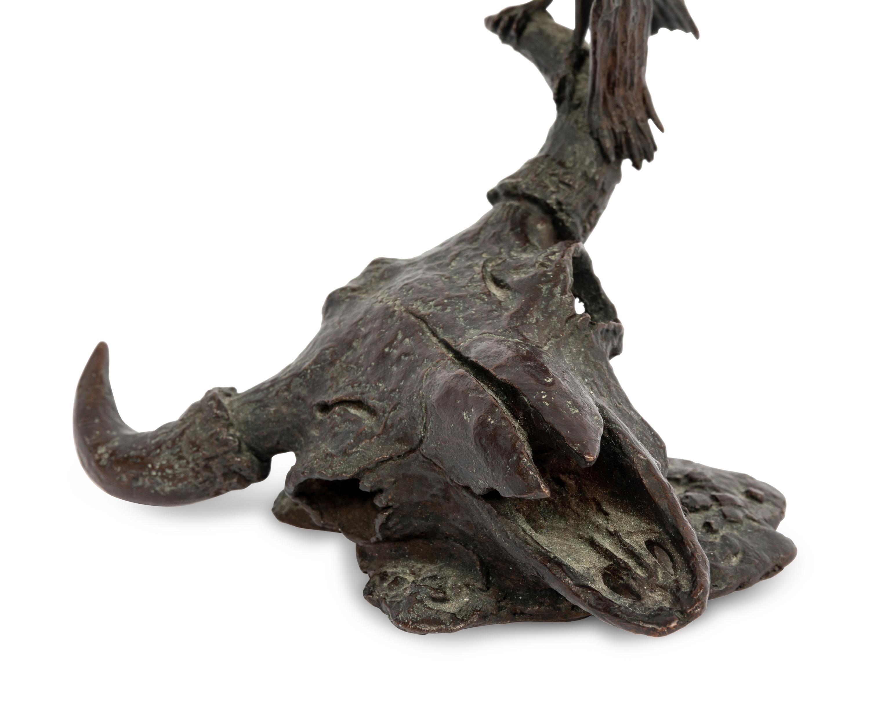 Crow on a Buffalo Skull , number 65