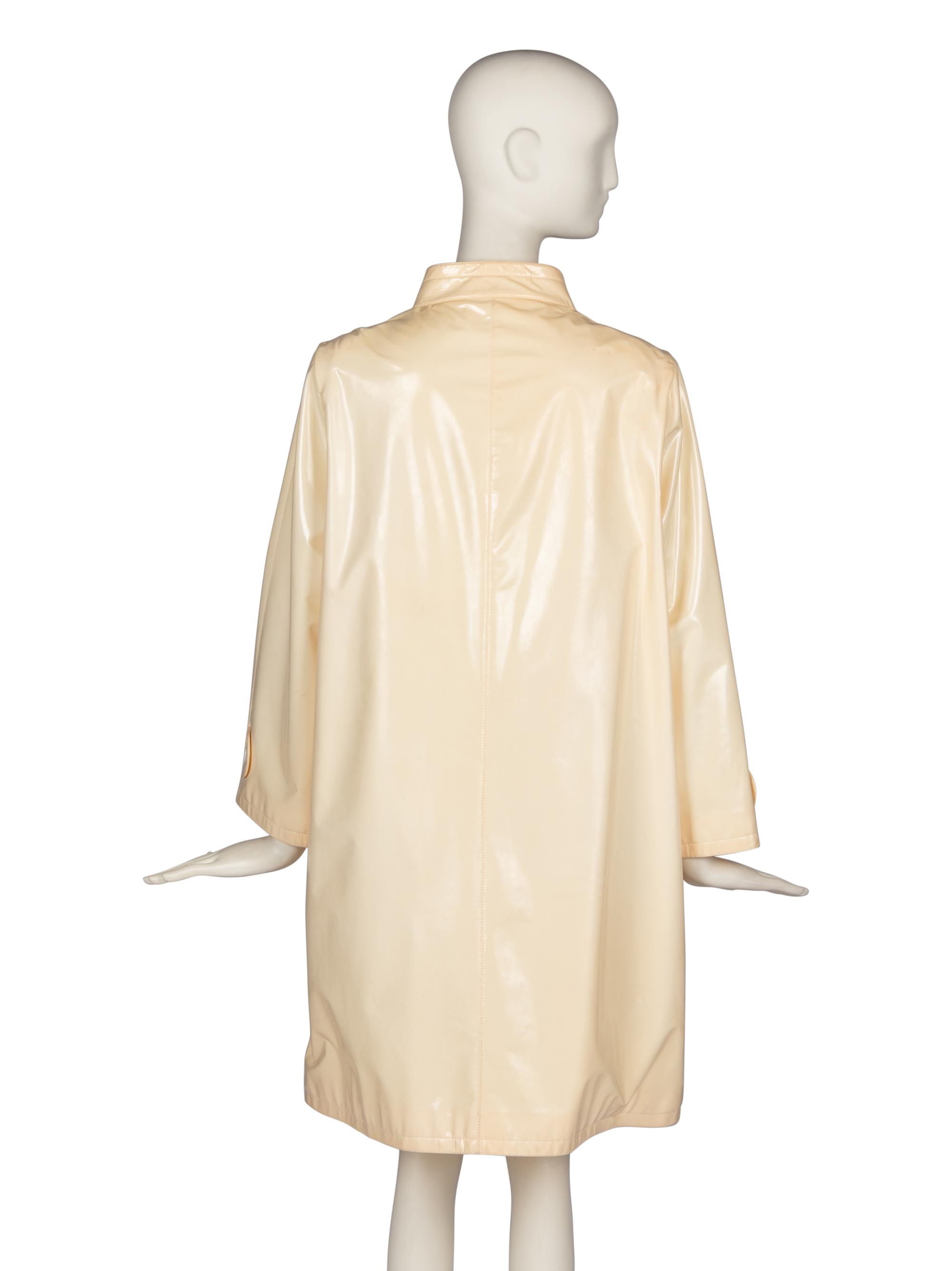 Vinyl Raincoat Attributed to Pierre Cardin Haute Couture