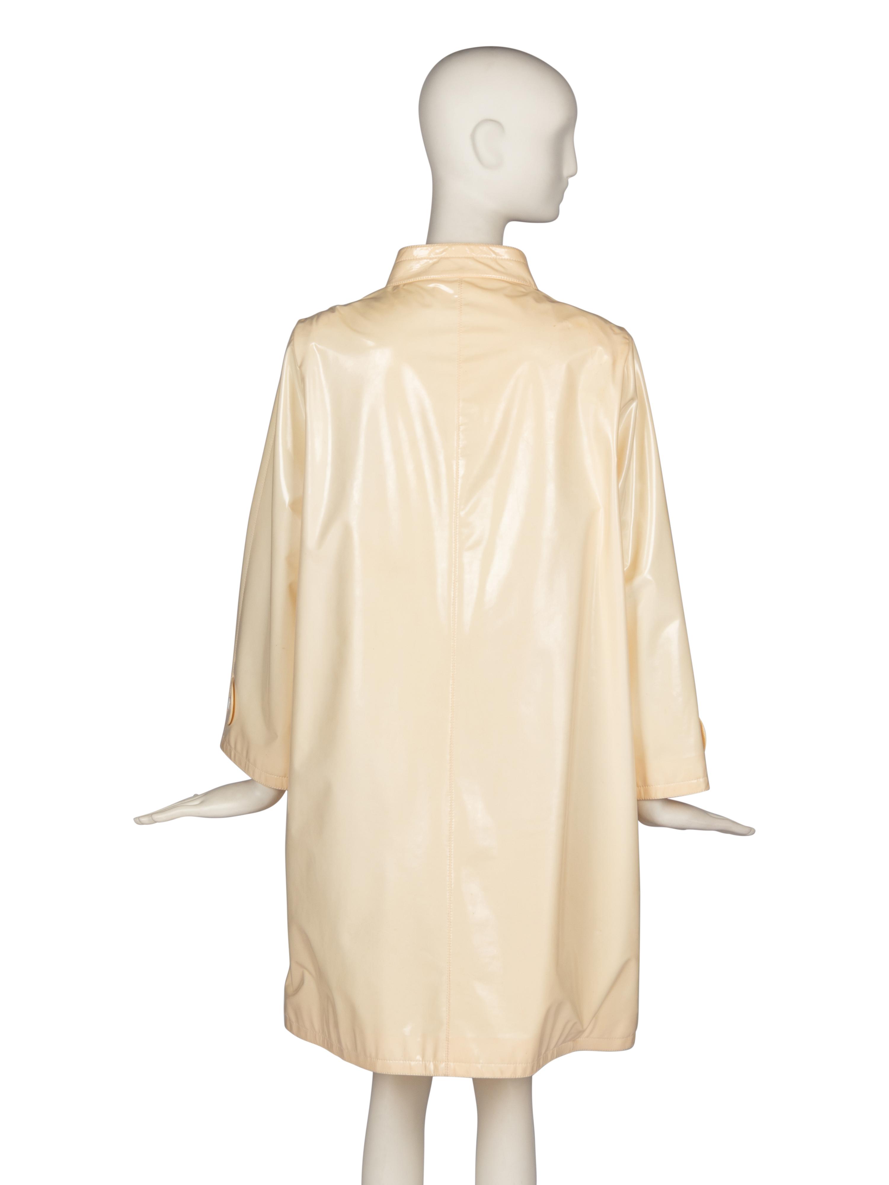 Vinyl Raincoat Attributed to Pierre Cardin Haute Couture