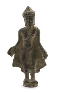 An Indian Bronze Robed Deity Height 6 1/4 inches.