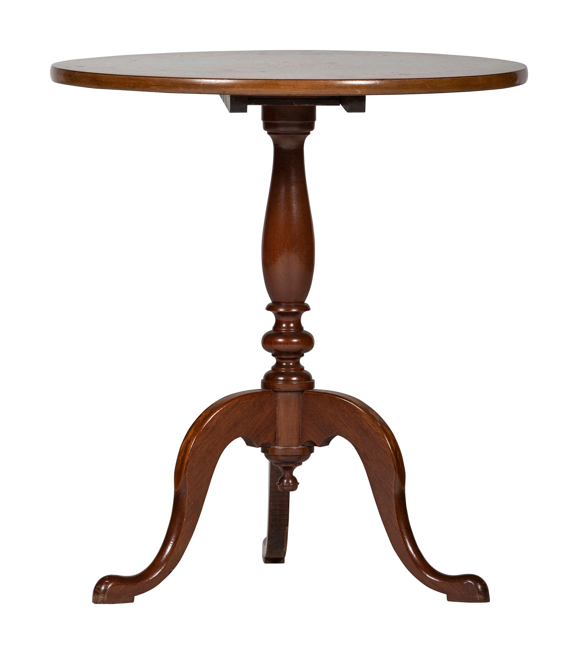 A Queen Anne Style Marquetry Tilt-Top Table