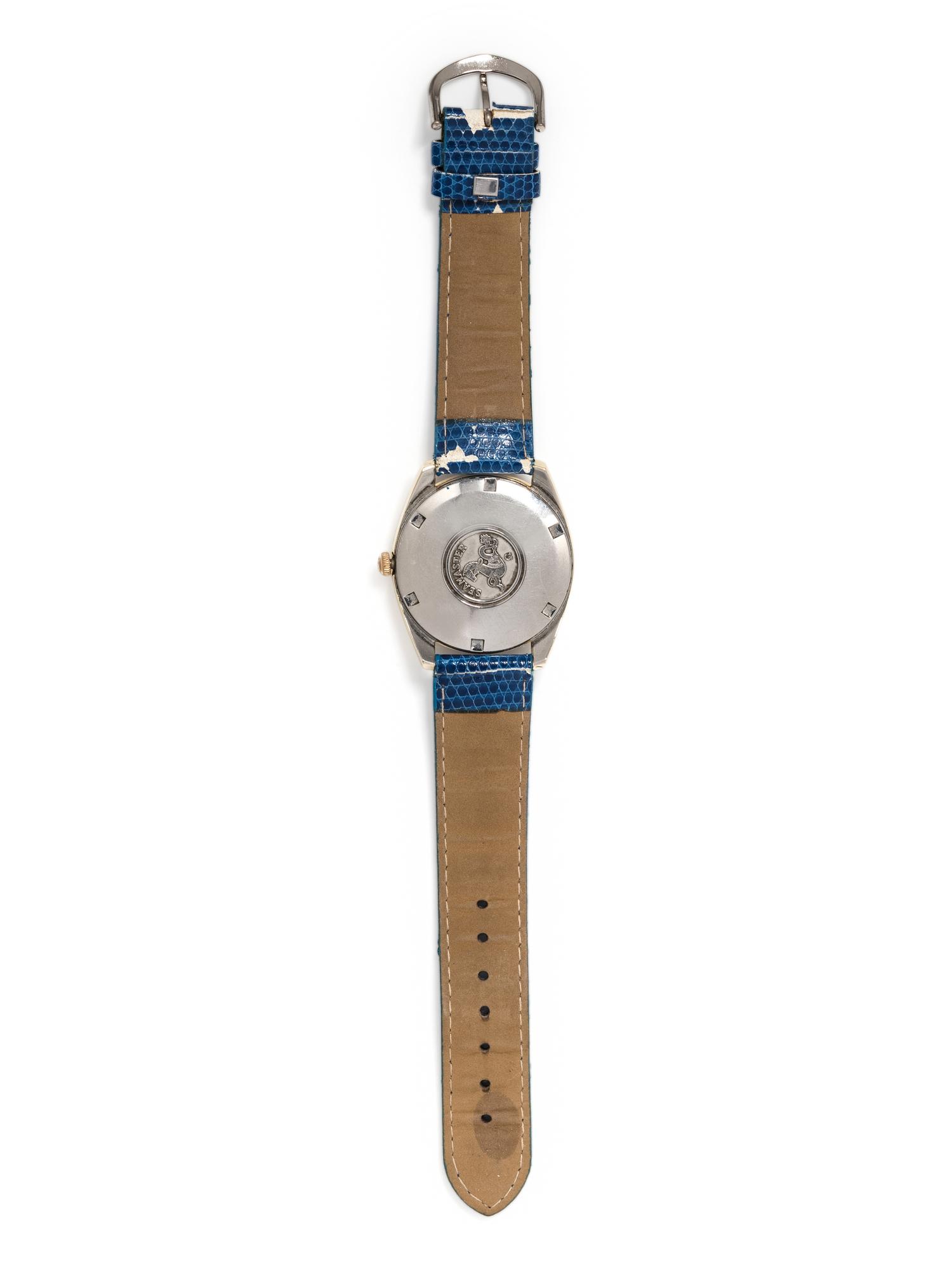 OMEGA, GOLD-PLATED 'SEAMASTER' DAY-DATE WRISTWATCH