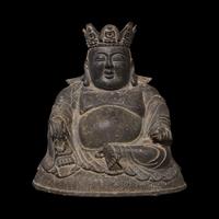 A Chinese Patinated Bronze Figure of Budai, Late Ming/Early Qing Dynasty 明末清初 銅布袋和尚