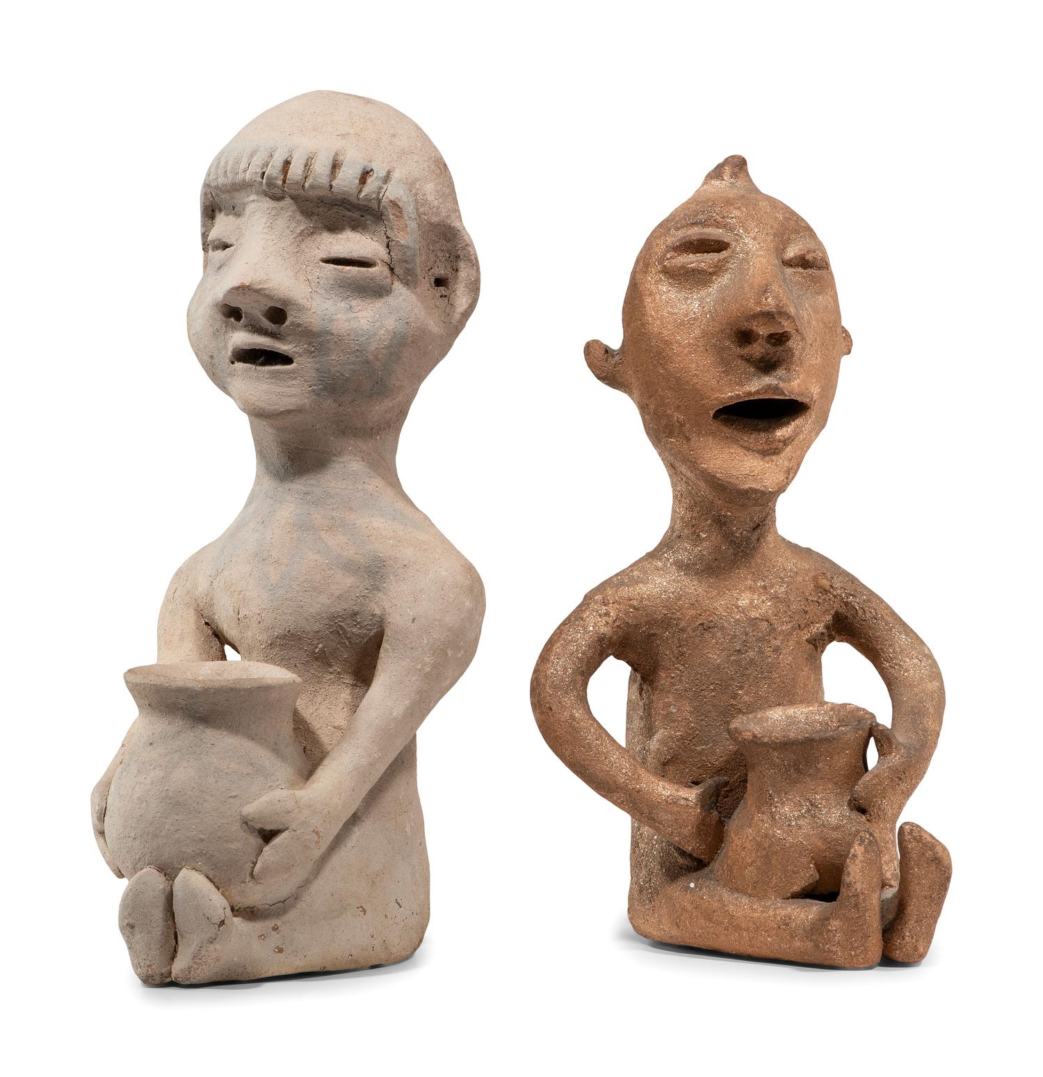 Tesuque Pottery Rain God Figures